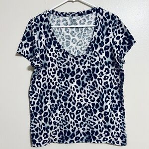 Victoria's Secret Black Cheetah Print Shirt